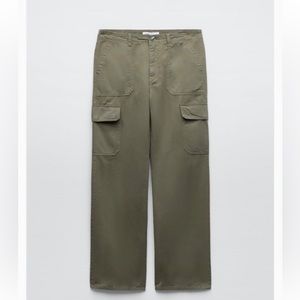 Zara TRF Straight Cargo Pants NWT
